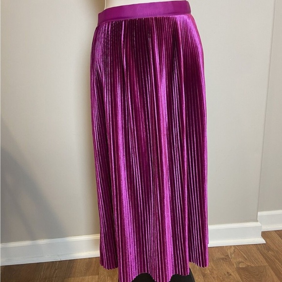 Zara Velvet Pleated Skirt - Picture 5 of 11